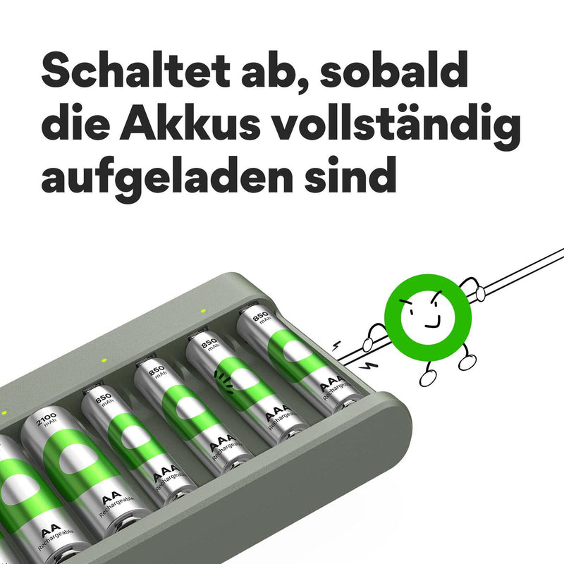 GP USB-Akku-Ladegerät inkl. Akkus Basic E821U 8-Port