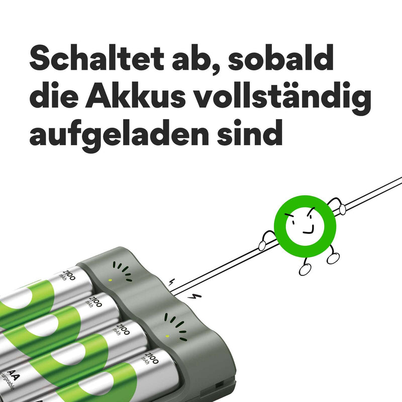 GP USB-Akku-Ladegerät inkl. Akkus B441U + B441D 4-Port