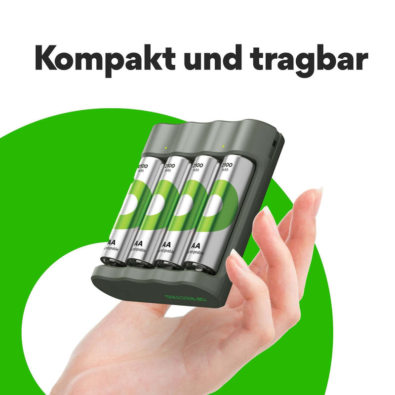 GP USB-Akku-Ladegerät inkl. Akkus B441U + B441D 4-Port