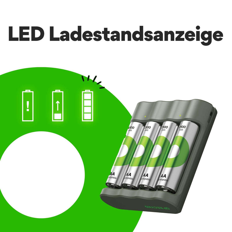 GP USB-Akku-Ladegerät inkl. Akkus B441U + B441D 4-Port