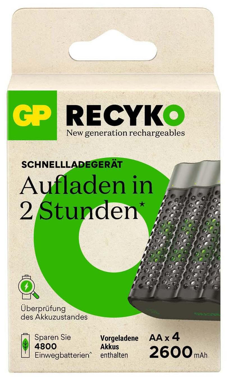 GP Akku-Schnellladegerät inkl. Akkus M452U 4-Port
