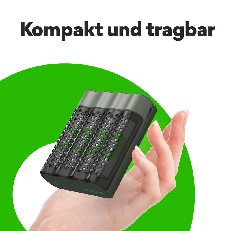 GP Akku-Schnellladegerät inkl. Akkus M452U 4-Port