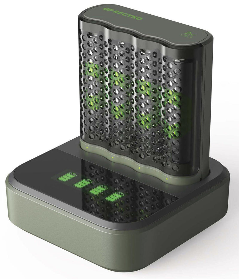 GP Akku-Schnellladegerät inkl. Akkus M452D 4-Port inkl. Dockingstation