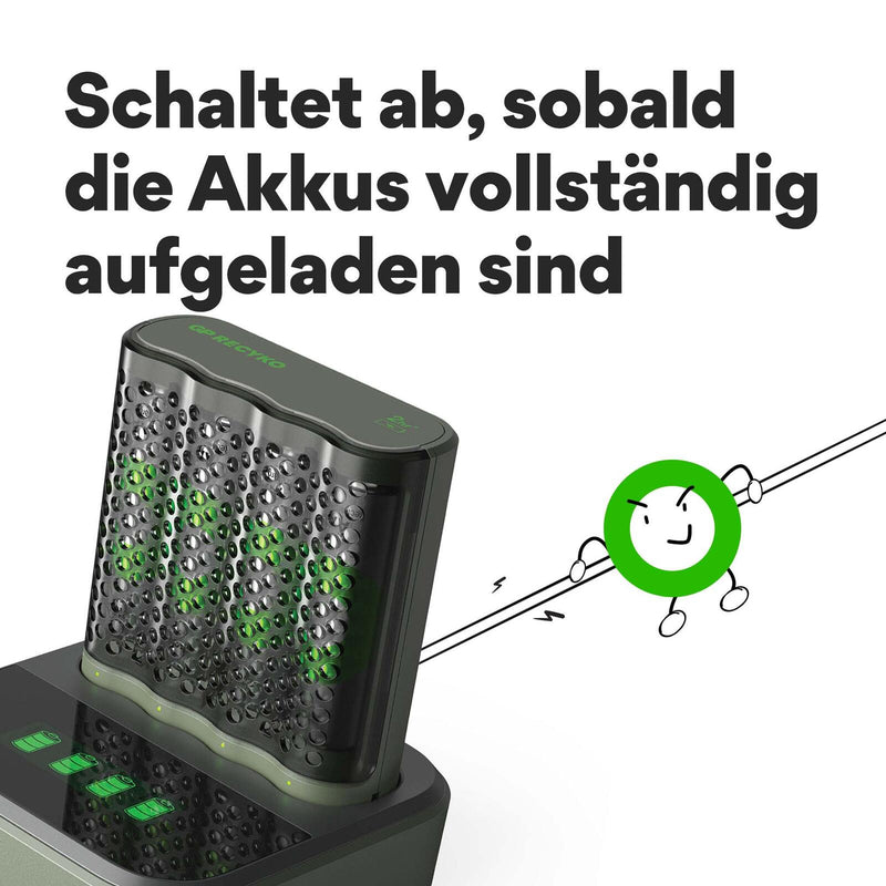 GP Akku-Schnellladegerät inkl. Akkus M452D 4-Port inkl. Dockingstation