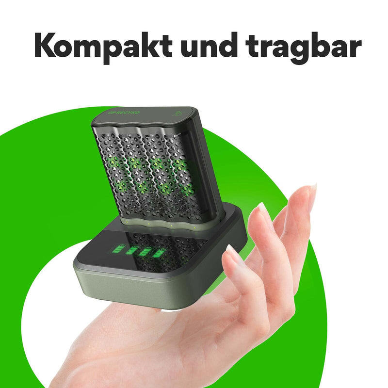 GP Akku-Schnellladegerät inkl. Akkus M452D 4-Port inkl. Dockingstation