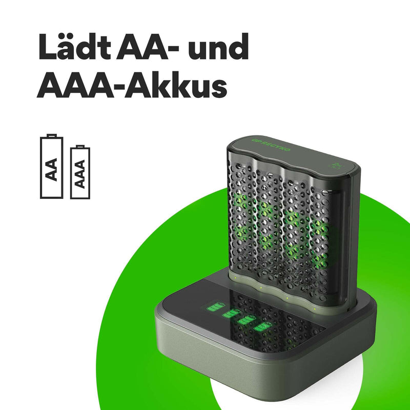 GP Akku-Schnellladegerät inkl. Akkus M452D 4-Port inkl. Dockingstation