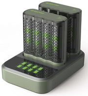 GP Akku-Schnellladegerät inkl. Akkus M452D 2x4-Port + Dockingstation