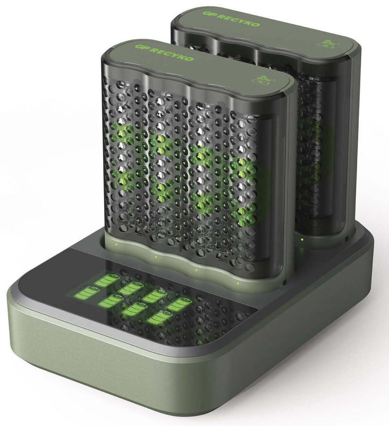 GP Akku-Schnellladegerät inkl. Akkus M452D 2x4-Port + Dockingstation