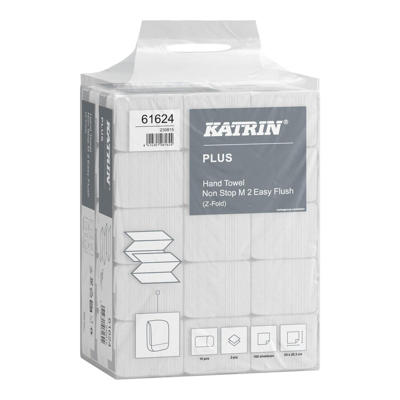 KATRIN Papierhandtücher Non Stop M 2 Easy Flush 2-lagig