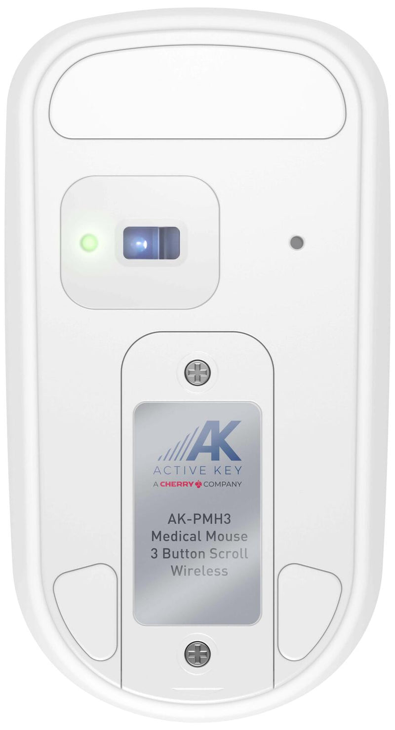 Cherry AK-PMH3 Medical Mouse 3-Button Scroll Hygiene-Maus kabellos weiß