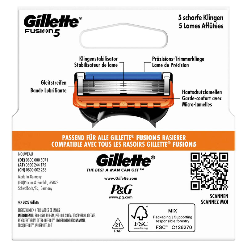 Gillette FUSION 5 Rasierklingen 4 St.