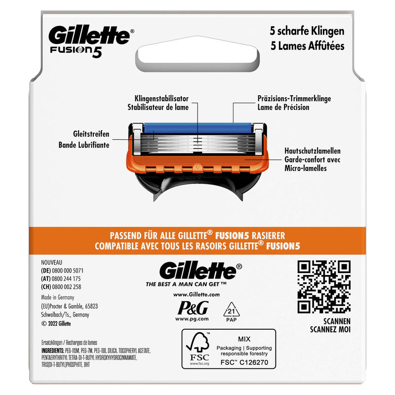 Gillette FUSION 5 Rasierklingen 12 St.