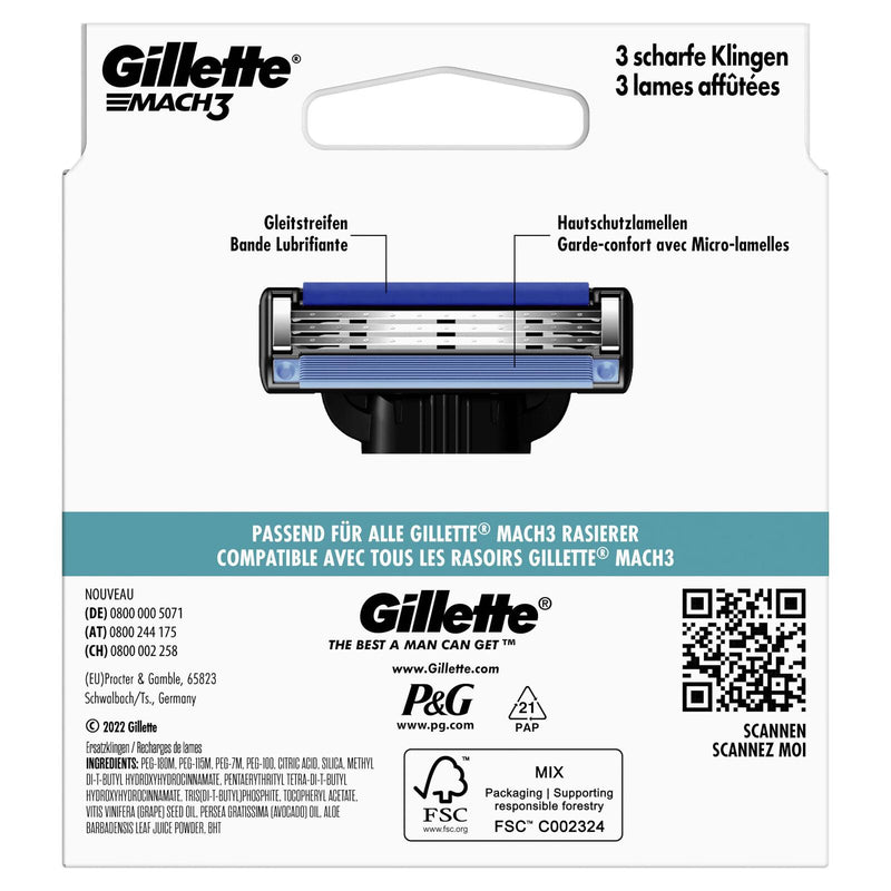 Gillette Mach3 Rasierklingen 6 St.
