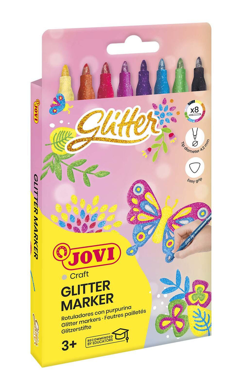 JOVI Filzstifte Glitzer Mehrfarbig