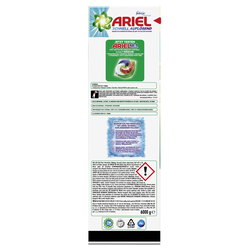 ARIEL Waschmittel febreze FRISCHE 6,0 kg