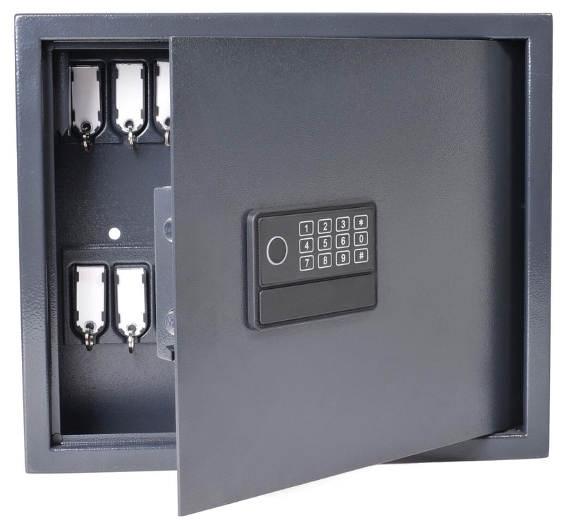 pavo High Security Magnettag Schlüsseltresor mit 20 Elektronikschloss grau