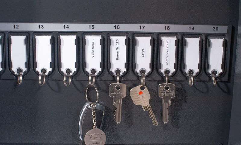 pavo High Security Magnettag Schlüsseltresor mit 20 Elektronikschloss grau