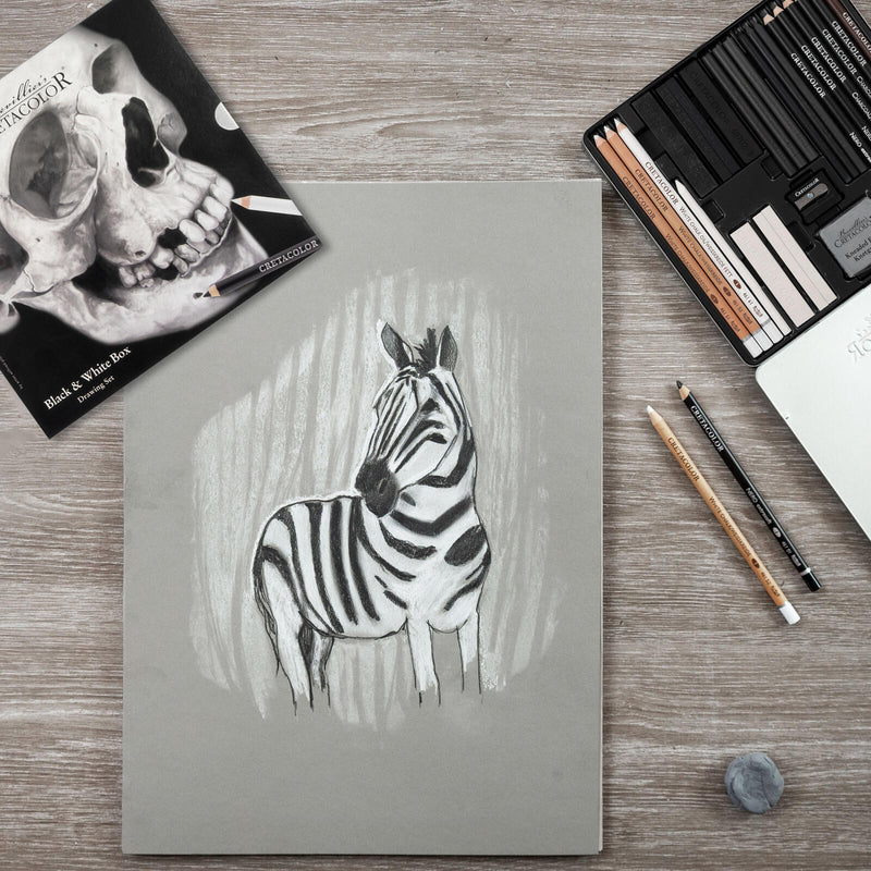 Brevillier's CRETACOLOR Skull-Edition Zeichenkohle Mehrfarbig