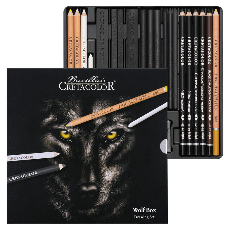 Brevillier's CRETACOLOR Wolf-Edition Zeichenkohle Mehrfarbig