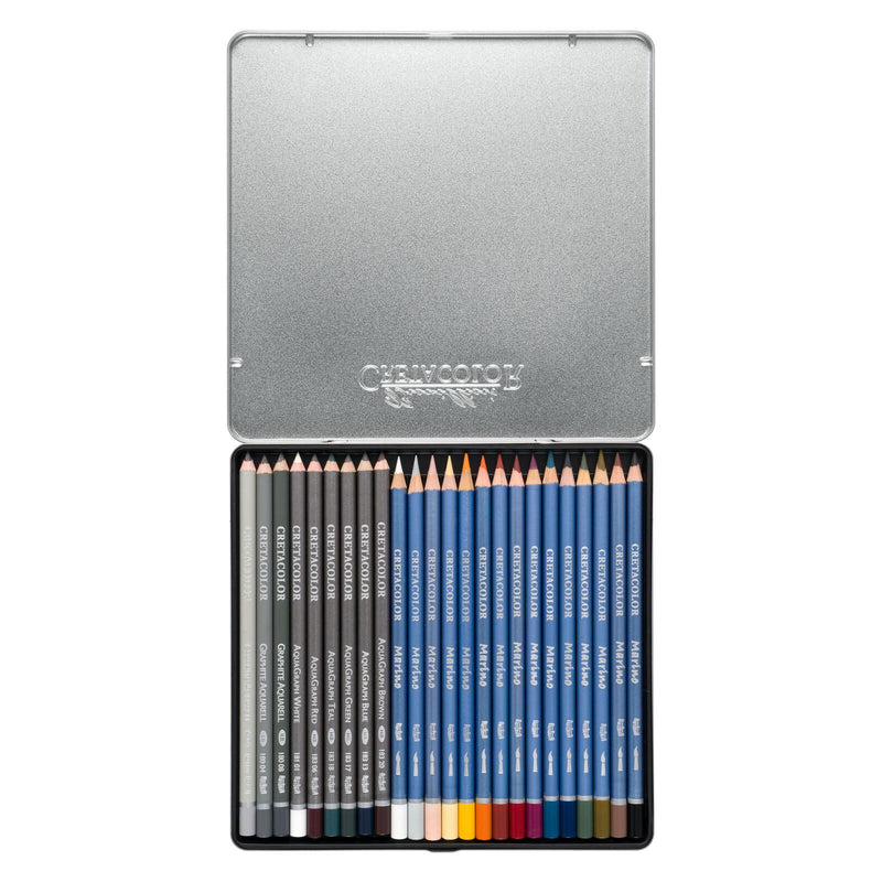 Brevillier's CRETACOLOR Aquarellstifte The Aquarino Box Mehrfarbig