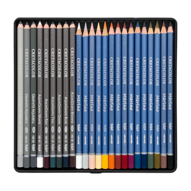 Brevillier's CRETACOLOR Aquarellstifte The Aquarino Box Mehrfarbig