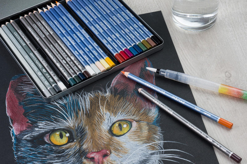 Brevillier's CRETACOLOR Aquarellstifte The Aquarino Box Mehrfarbig