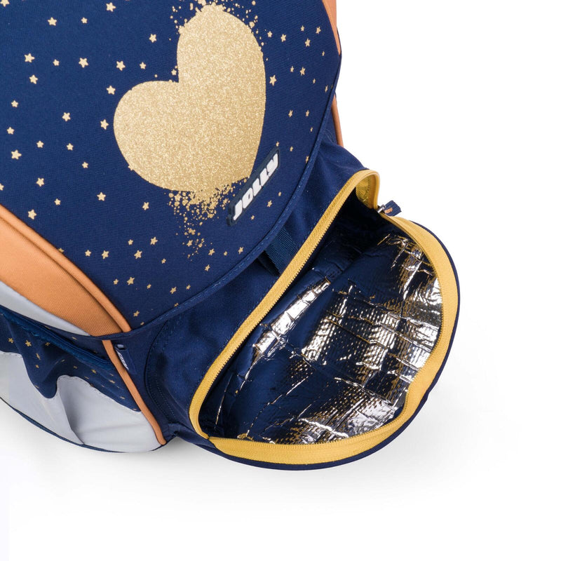 JOLLY Schulranzen-Set ERGONOMIC FLEXI 16,0 x 16,0 x 40,0 cm blau/gold 20,0 l