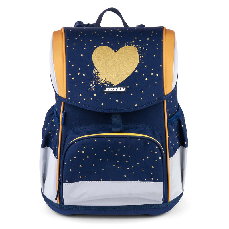 JOLLY Schulranzen-Set ERGONOMIC FLEXI 16,0 x 16,0 x 40,0 cm blau/gold 20,0 l