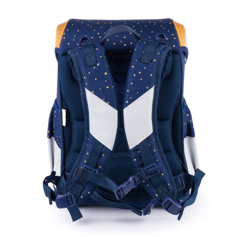 JOLLY Schulranzen-Set ERGONOMIC FLEXI 16,0 x 16,0 x 40,0 cm blau/gold 20,0 l