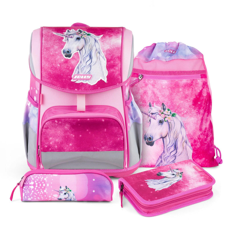 JOLLY Schulranzen-Set ERGONOMIC FLEXI 16,0 x 16,0 x 40,0 cm pink 20,0 l