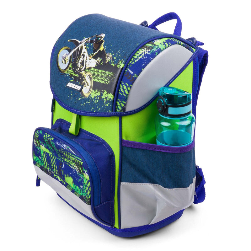 JOLLY Schulranzen-Set ERGONOMIC FLEXI 16,0 x 16,0 x 40,0 cm blau/grün 20,0 l