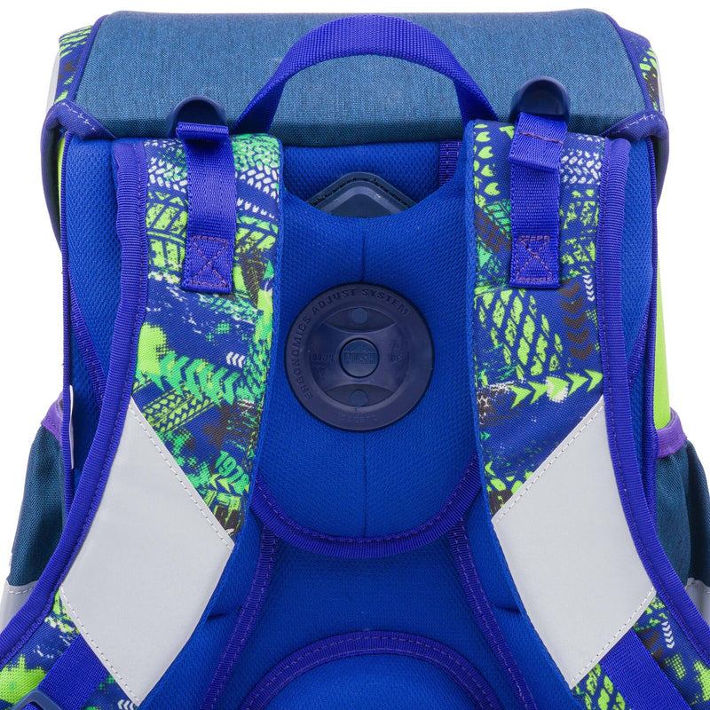 JOLLY Schulranzen-Set ERGONOMIC FLEXI 16,0 x 16,0 x 40,0 cm blau/grün 20,0 l
