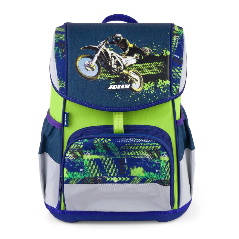 JOLLY Schulranzen-Set ERGONOMIC FLEXI 16,0 x 16,0 x 40,0 cm blau/grün 20,0 l