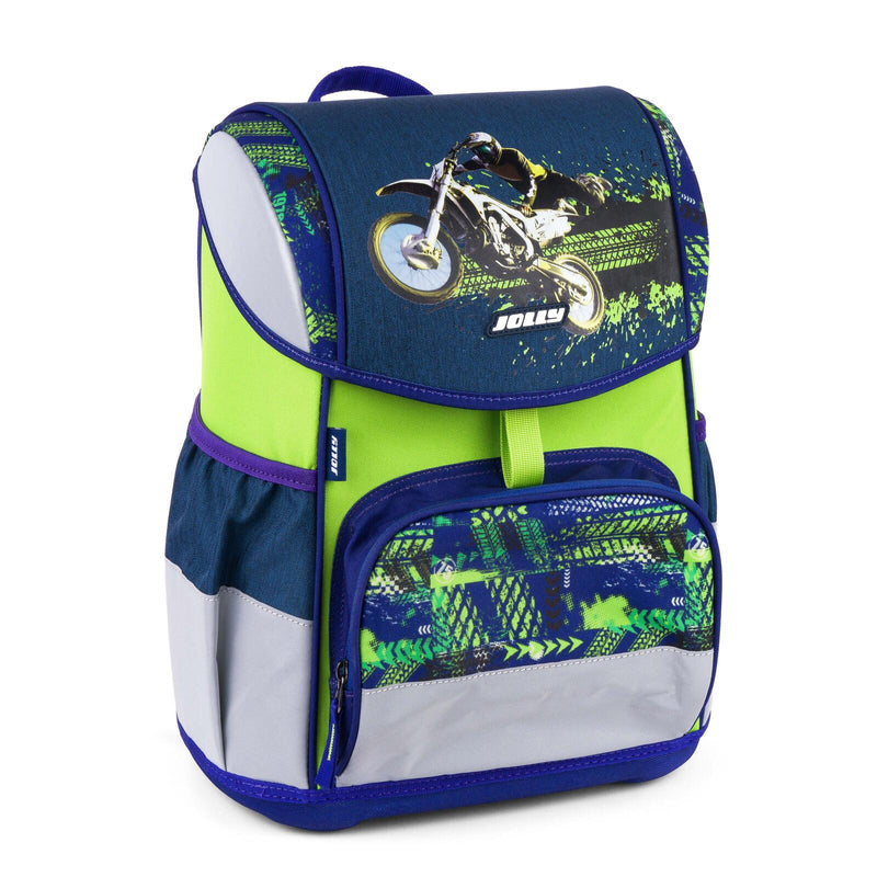 JOLLY Schulranzen-Set ERGONOMIC FLEXI 16,0 x 16,0 x 40,0 cm blau/grün 20,0 l