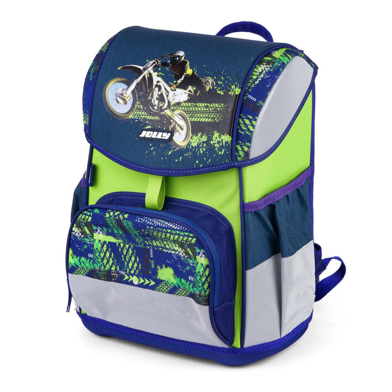 JOLLY Schulranzen-Set ERGONOMIC FLEXI 16,0 x 16,0 x 40,0 cm blau/grün 20,0 l