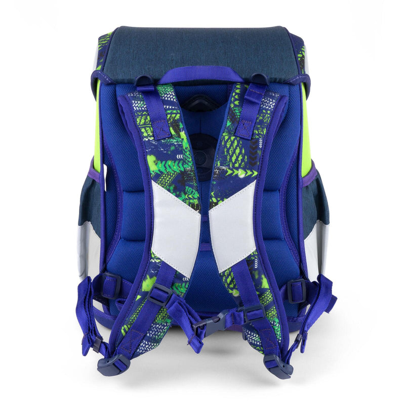 JOLLY Schulranzen-Set ERGONOMIC FLEXI 16,0 x 16,0 x 40,0 cm blau/grün 20,0 l