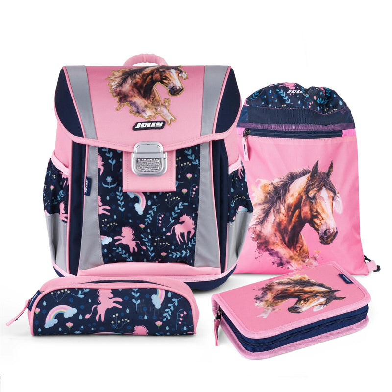 JOLLY Schulranzen-Set Classic Best Friends Forever 31,0 x 17,0 x 37,0 cm rosa/blau 22,0 l