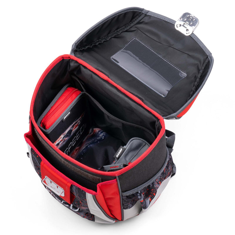 JOLLY Schulranzen-Set Classic Formula 31,0 x 17,0 x 37,0 cm schwarz/rot 22,0 l