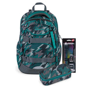 JOLLY Schulrucksack Next Gen 29,0 x 22,0 x 43,0 cm grün/schwarz 28,0 l