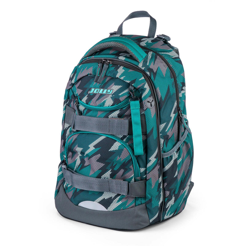 JOLLY Schulrucksack Next Gen 29,0 x 22,0 x 43,0 cm grün/schwarz 28,0 l