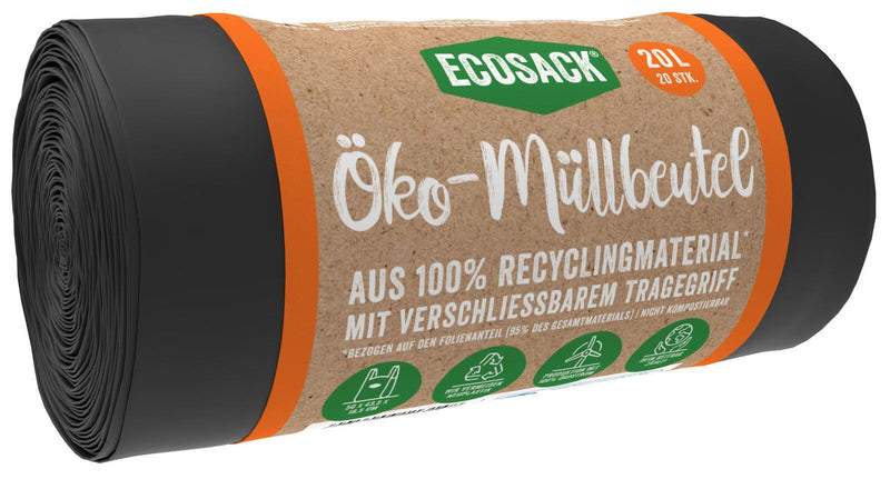 ECOSACK® Öko-Müllbeutel 20,0 l schwarz
