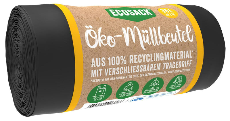 ECOSACK® Öko-Müllbeutel 35,0 l schwarz