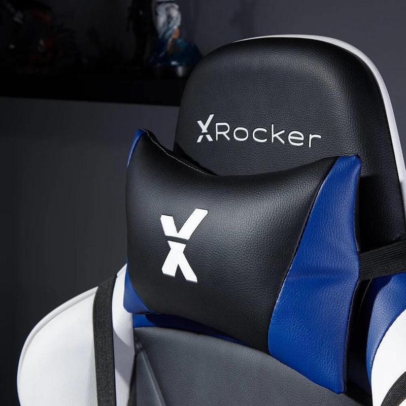 X Rocker Agility eSports Gaming-Bürodrehstuhl - blau/schwarz