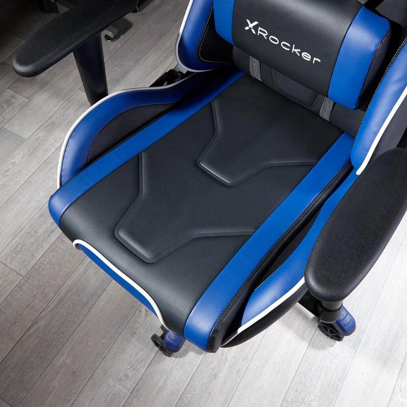 X Rocker Agility eSports Gaming-Bürodrehstuhl - blau/schwarz