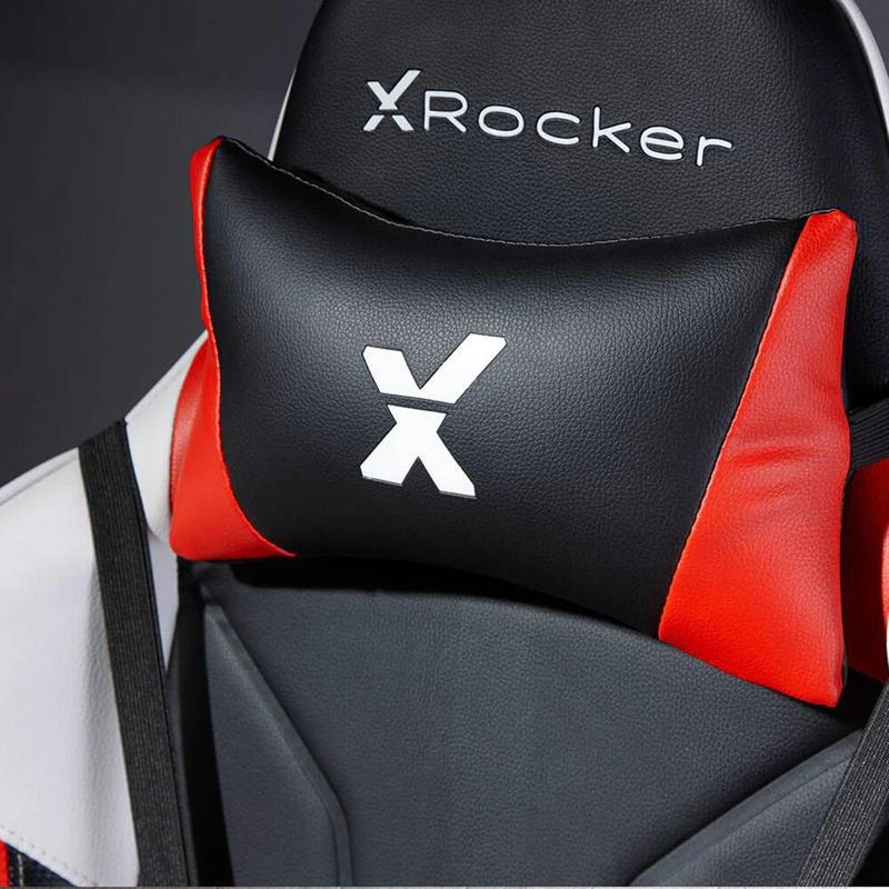 X Rocker Agility eSports Gaming-Bürodrehstuhl - rot/schwarz