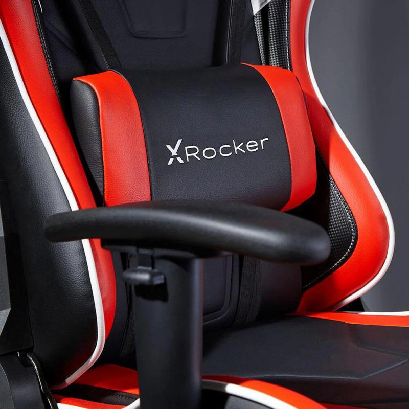 X Rocker Agility eSports Gaming-Bürodrehstuhl - rot/schwarz