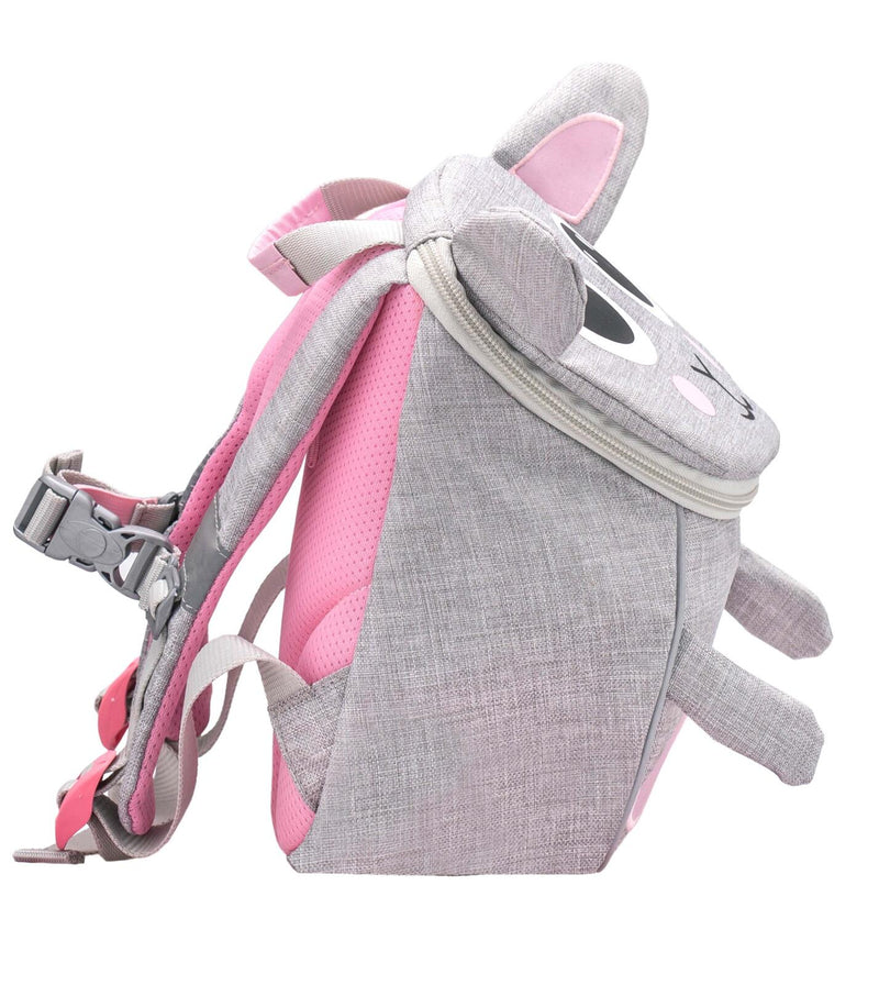 BELMIL® Kindergartenrucksack Mini Animals MS Mouse 18,0 x 11,0 x 25,0 cm grau 4,0 l