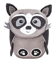 BELMIL® Kindergartenrucksack Mini Animals Raccoon 18,0 x 11,0 x 25,0 cm grau/schwarz 4,0 l