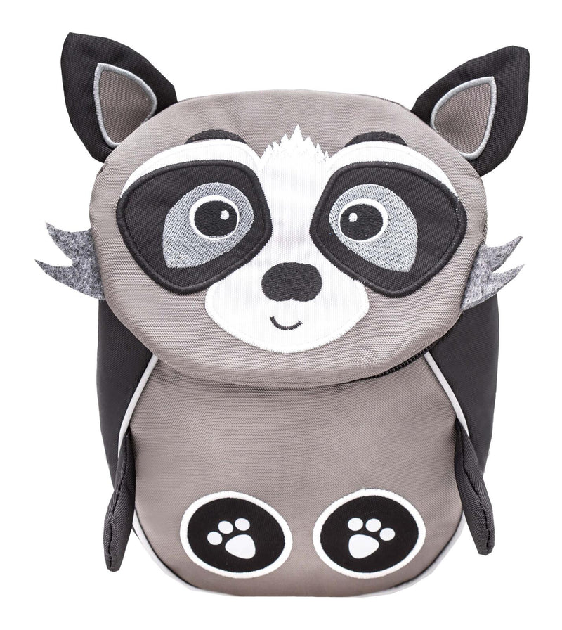 BELMIL® Kindergartenrucksack Mini Animals Raccoon 18,0 x 11,0 x 25,0 cm grau/schwarz 4,0 l