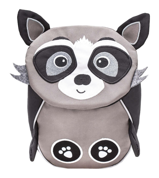 BELMIL® Kindergartenrucksack Mini Animals Raccoon 18,0 x 11,0 x 25,0 cm grau/schwarz 4,0 l